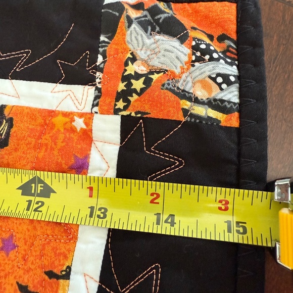 Halloween Fall quilted table runner with witchy gnomes pattern - Picture 4 of 10